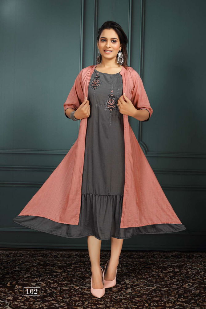 Saadgi Mohey Fancy Festive Wear Designer Kurti With Jacket Collection